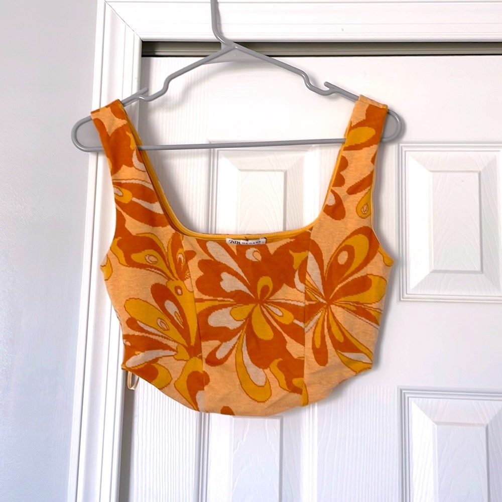 Zara Retro Crop Top